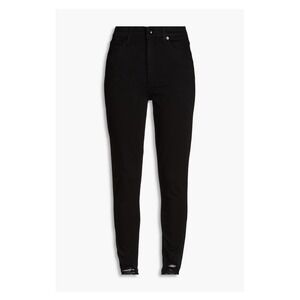 rag &‎ bone Nina High Rise Ankle Skinny Jeans Black Denim Size 27 (Measures 28)